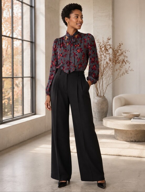 Madewell Tops - Madewell Silk Tie-neck Wrap Top in Winter Orchid Feminine Moody Work Women's XS